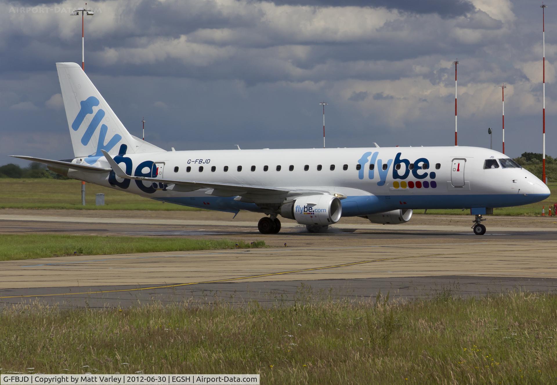G-FBJD, 2011 Embraer 175STD (ERJ-170-200) C/N 17000329, Arriving at EGSH.