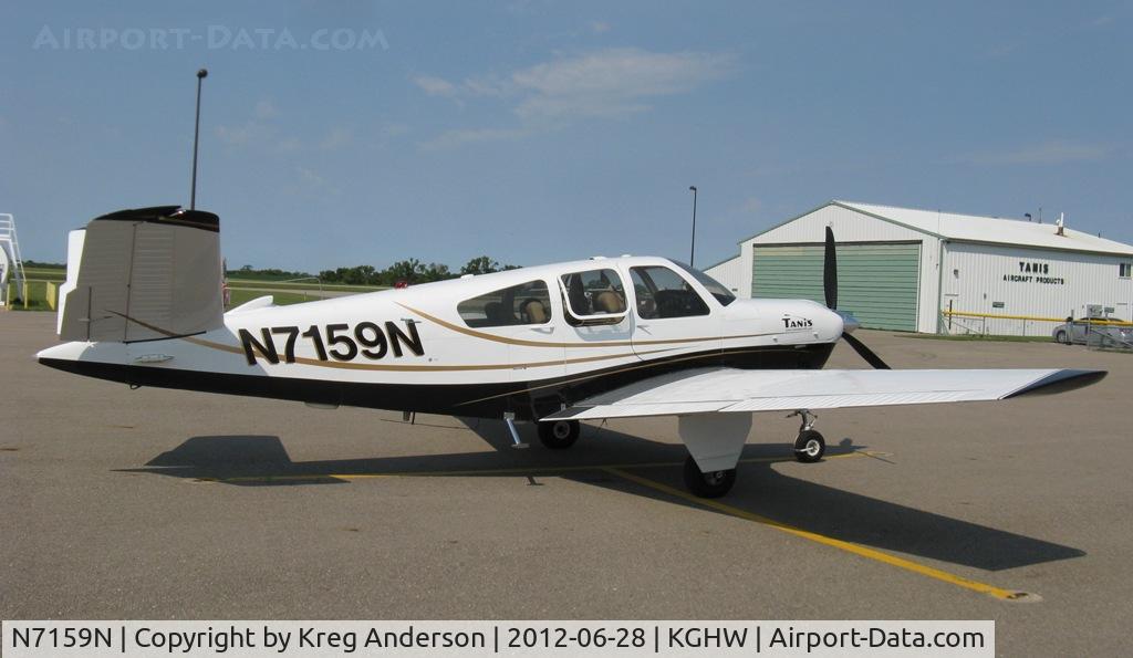 N7159N, 1968 Beech V35A Bonanza C/N D-8814, Beech V35A Bonanza on the ramp in Glenwood, MN.