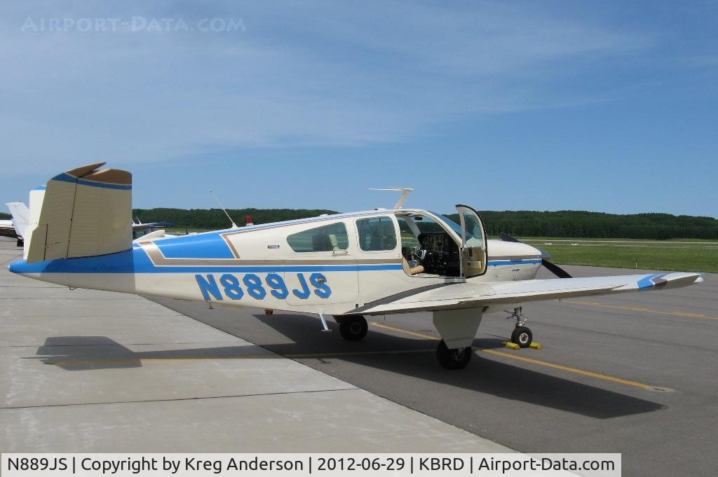 N889JS, 1974 Beech V35B Bonanza C/N D-9579, Beech V35B Bonanza on the line in Brainerd, MN.