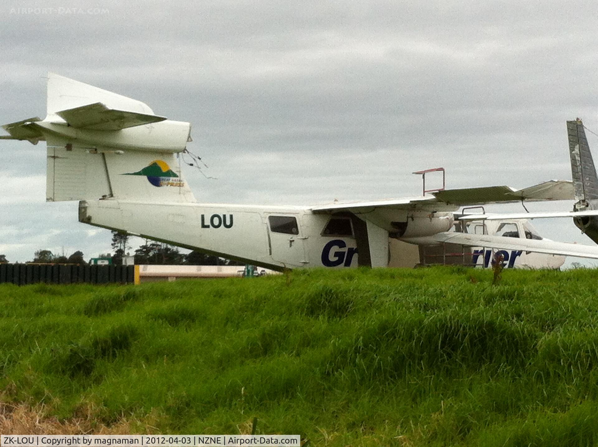 ZK-LOU, 1972 Britten-Norman BN-2A Mk.III-2 Trislander C/N 322, At North Shore - still - being sorted out for great barrier airlines.