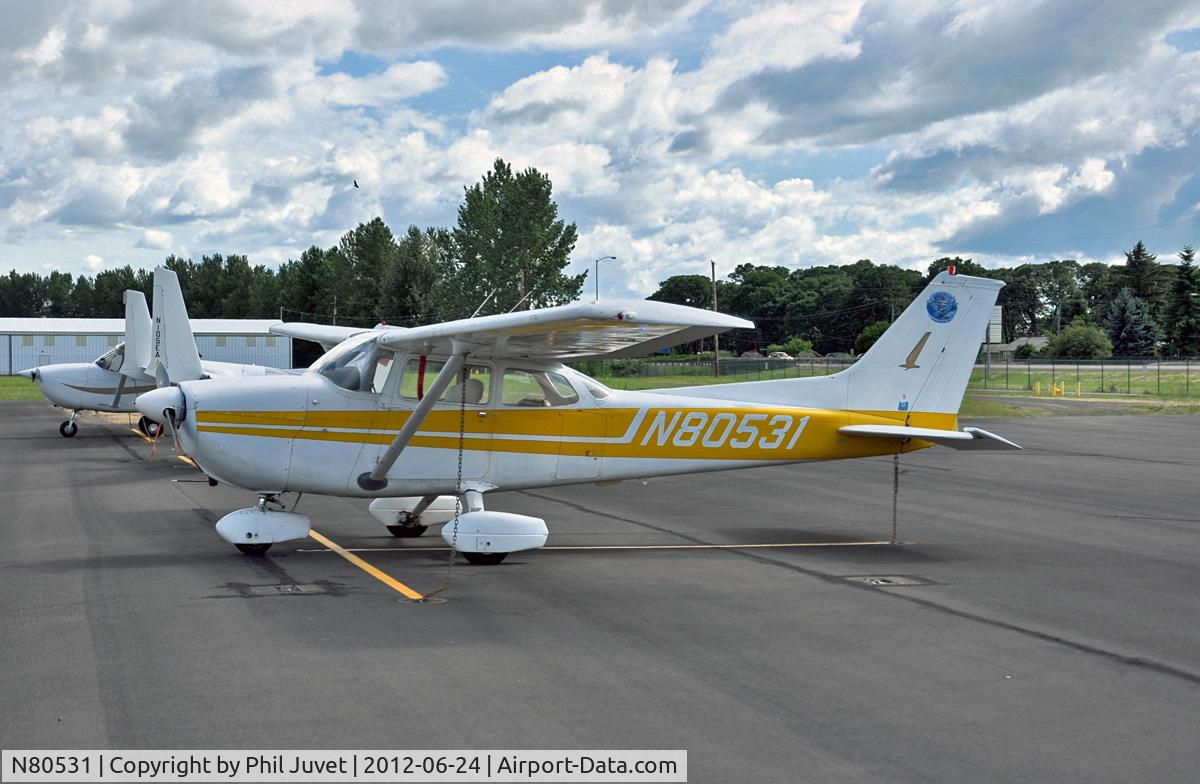 N80531, 1976 Cessna 172M C/N 17266639, Parked on Flight Line at Albany Municipal Airport, Oregon, USA.