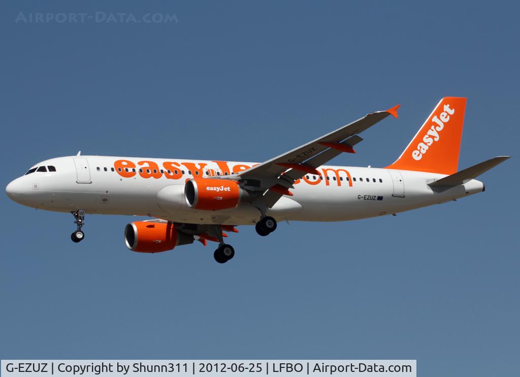 G-EZUZ, 2012 Airbus A320-214 C/N 5187, Landing rwy 32L