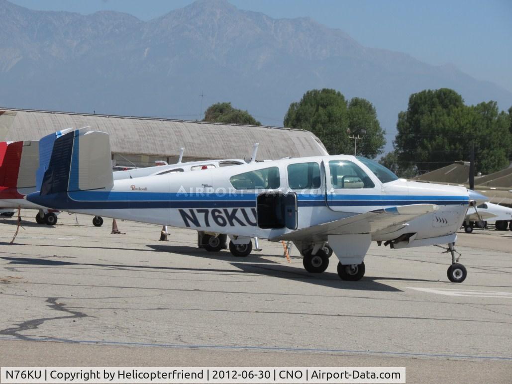N76KU, 1964 Beech S35 Bonanza C/N D-7319, Parked in the northwest area
