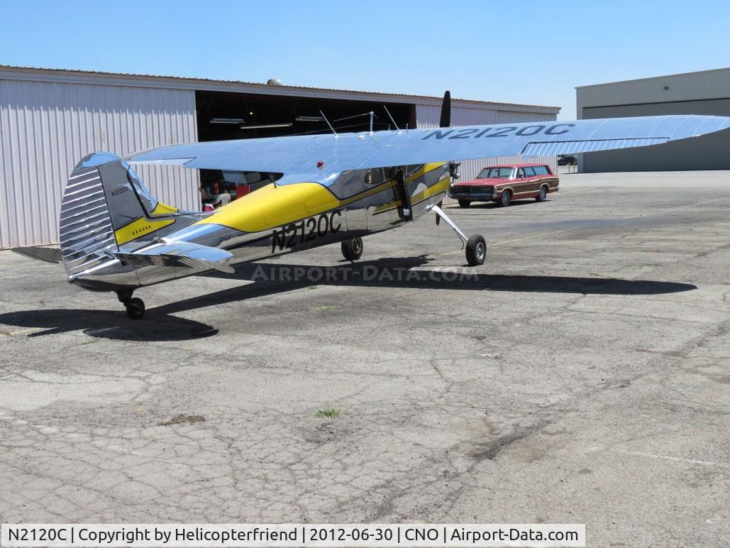 N2120C, 1953 Cessna 195B Businessliner C/N 16105, Parked outside a hanger