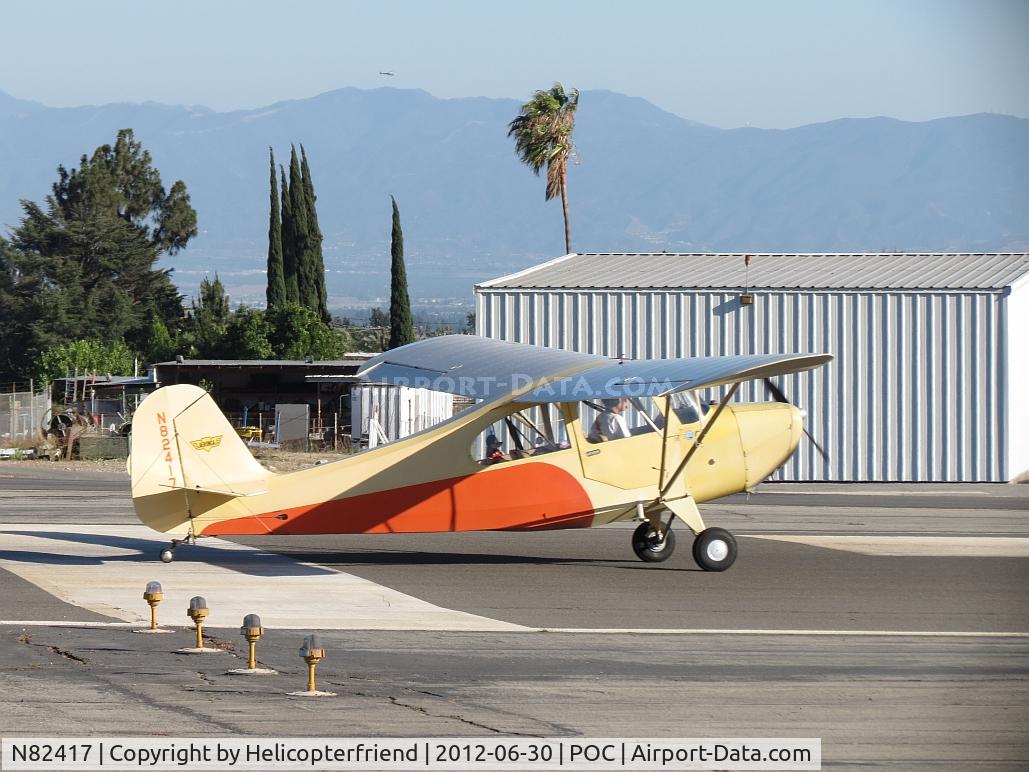 N82417, 1946 Aeronca 7AC Champion C/N 7AC-1039, Power on and starting take off roll