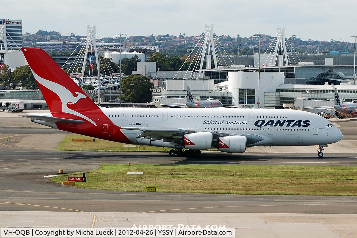 VH-OQB, 2008 Airbus A380-842 C/N 015, At Sydney