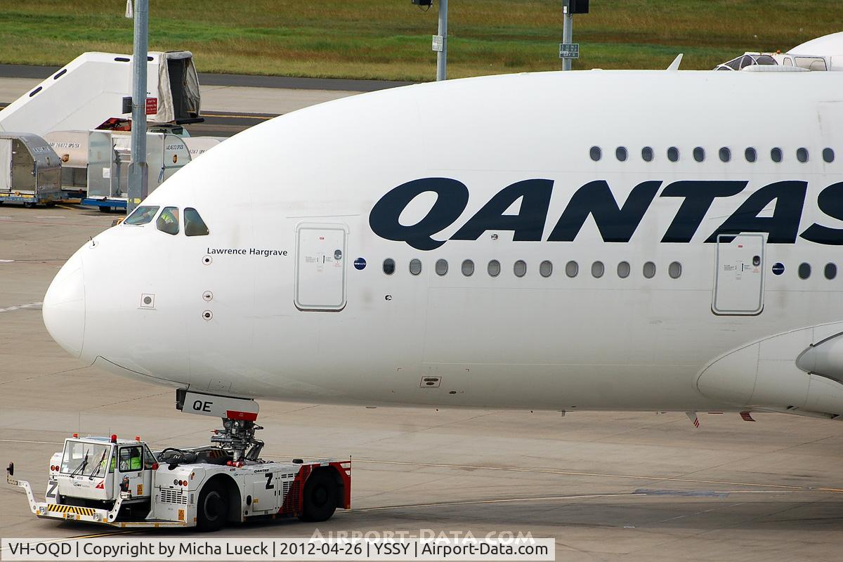 VH-OQD, 2008 Airbus A380-842 C/N 026, At Sydney