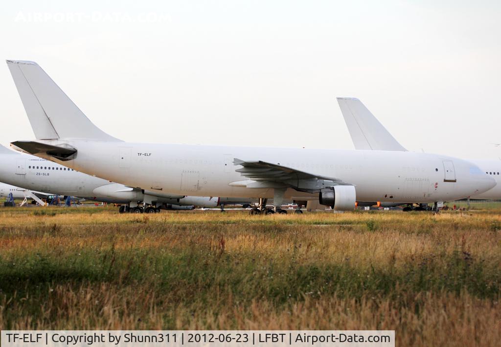 TF-ELF, 1989 Airbus A300-622R C/N 529, Stored @ LDE in all white without titles... Future is uncertain...