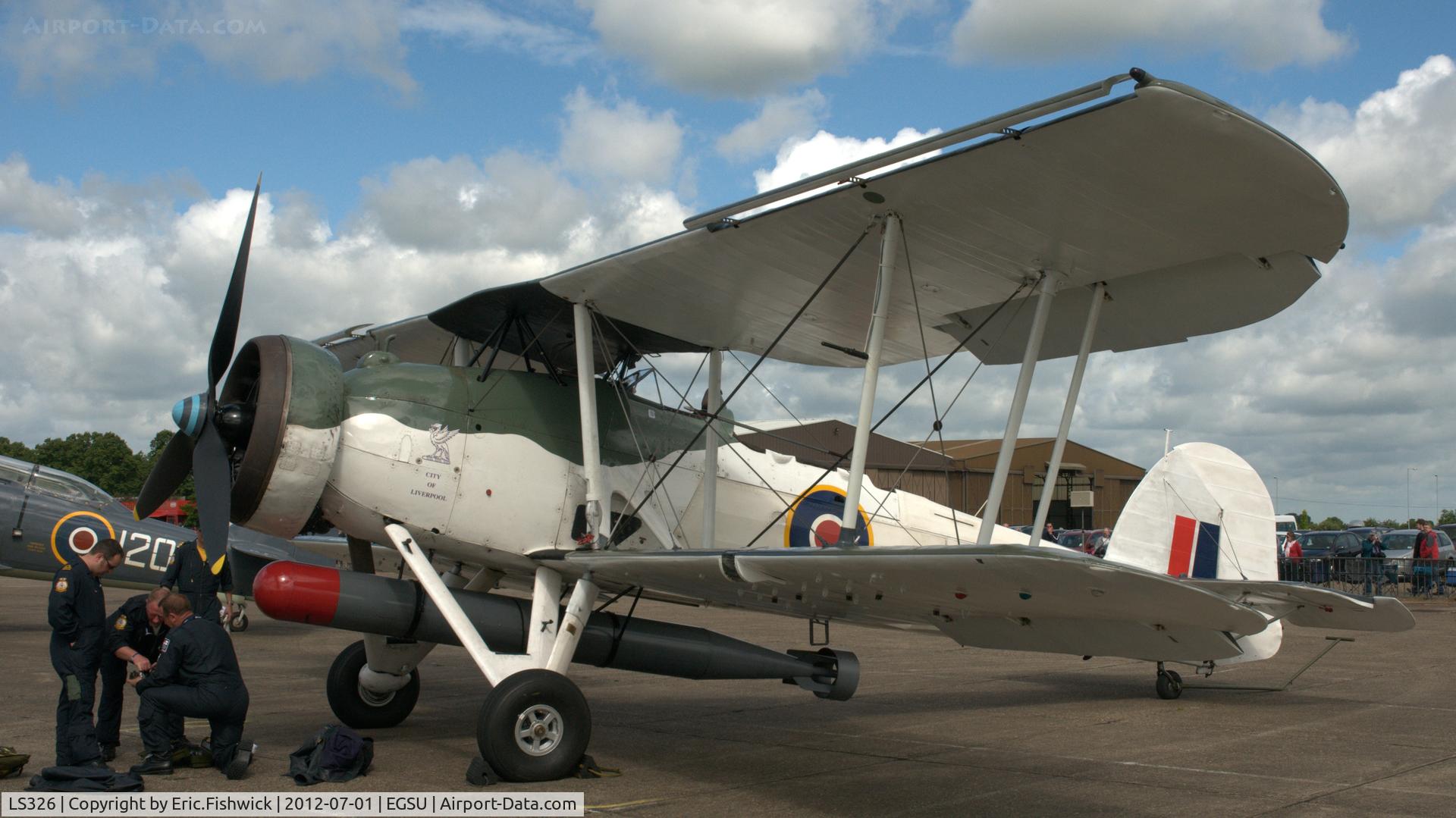 LS326, 1943 Fairey Swordfish Mk.II C/N Not found LS326, 4. LS326 being 'prepped' for display at Flying Legends Air Show (July 2012.)