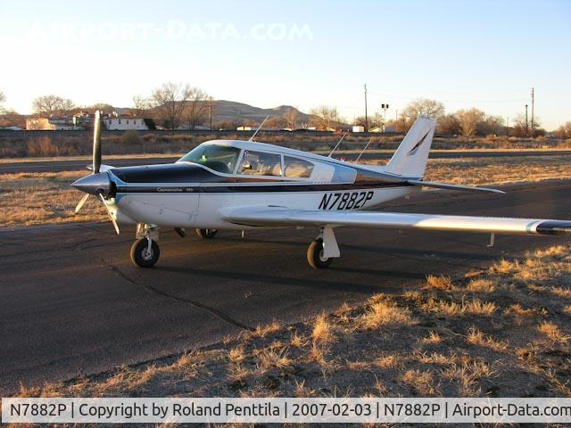 N7882P, 1962 Piper PA-24-250 Comanche C/N 24-3110, Piper Comanche 250 N7882P sits on the taxiway in the winter of 2007.  This plane is owned by Robert Waters, PhD of Albuquerque, New Mexico