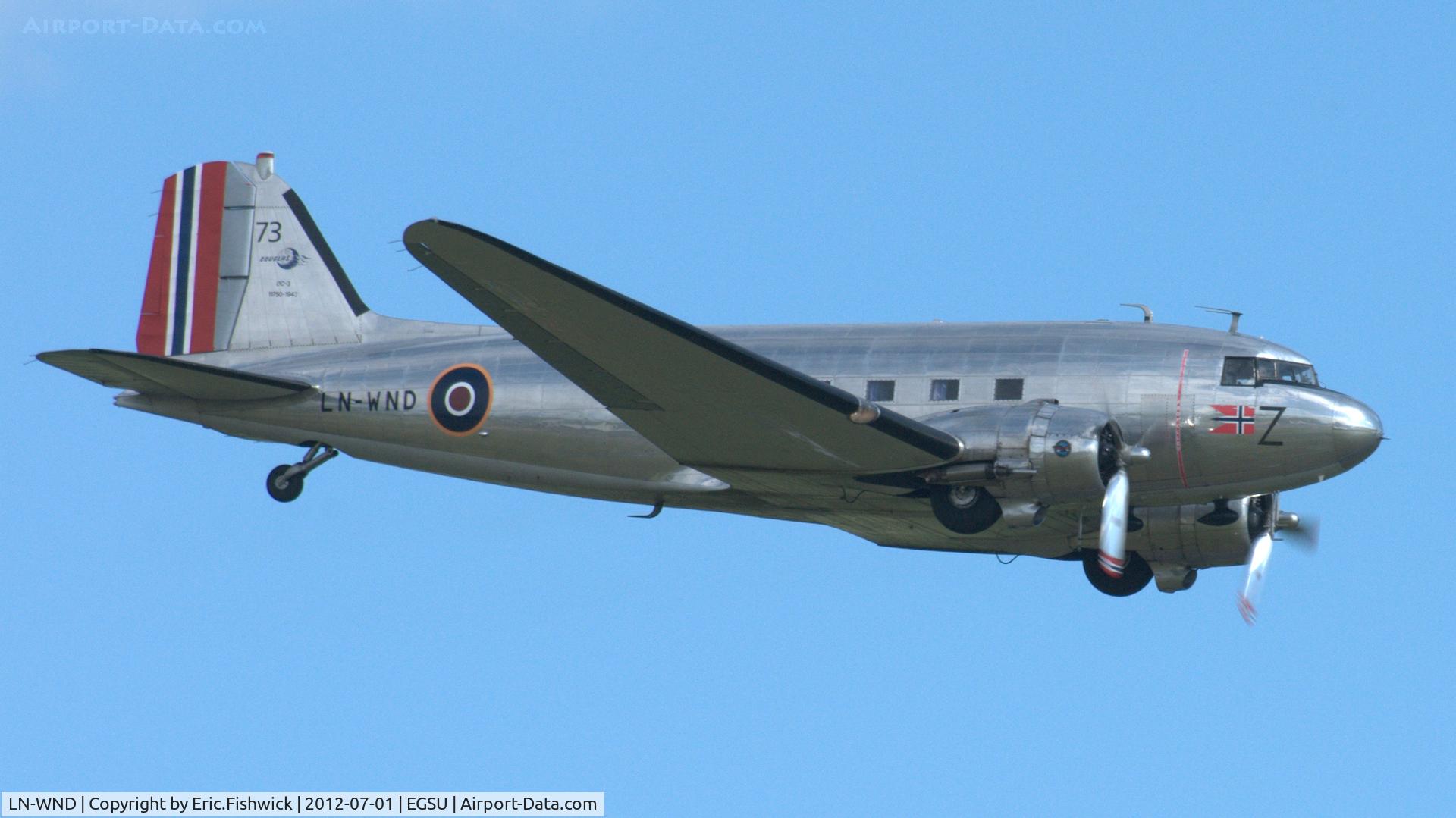LN-WND, 1943 Douglas C-53D-DO Skytrooper (DC-3A) C/N 11750, 42. LN-WND at another excellent Flying Legends Air Show (July 2012.)