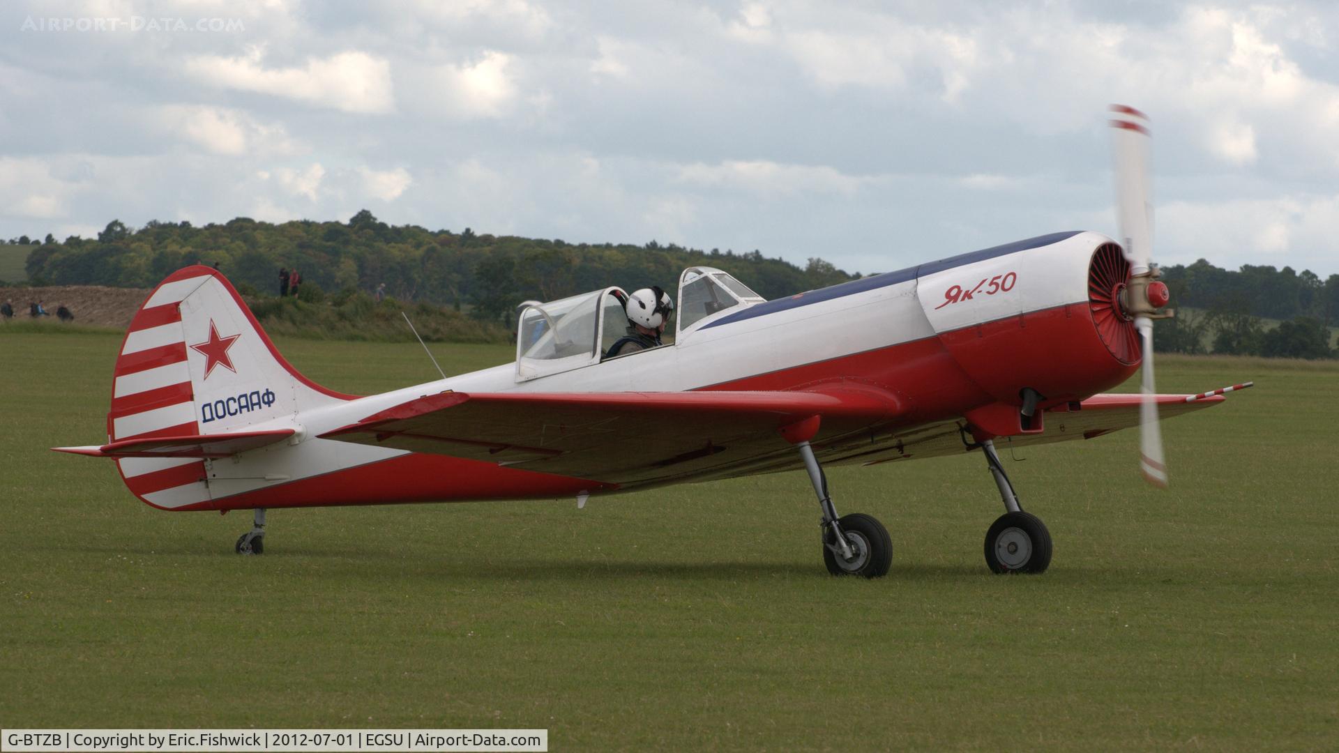 G-BTZB, 1980 Yakovlev Yak-50 C/N 801810, 3. G-BTZB at another excellent Flying Legends Air Show (July 2012.)