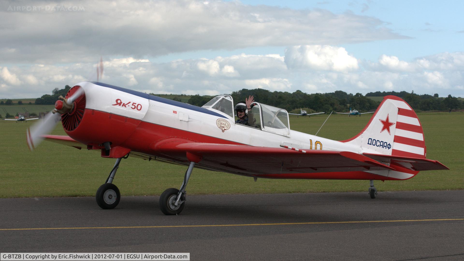 G-BTZB, 1980 Yakovlev Yak-50 C/N 801810, 3. G-BTZB at another excellent Flying Legends Air Show (July 2012.)