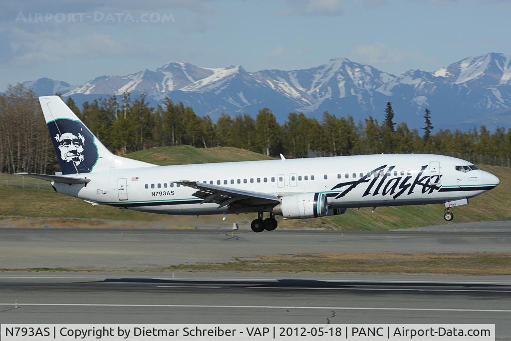 N793AS, 1998 Boeing 737-490 C/N 28888, Alaska Airlines Boeing 737-400