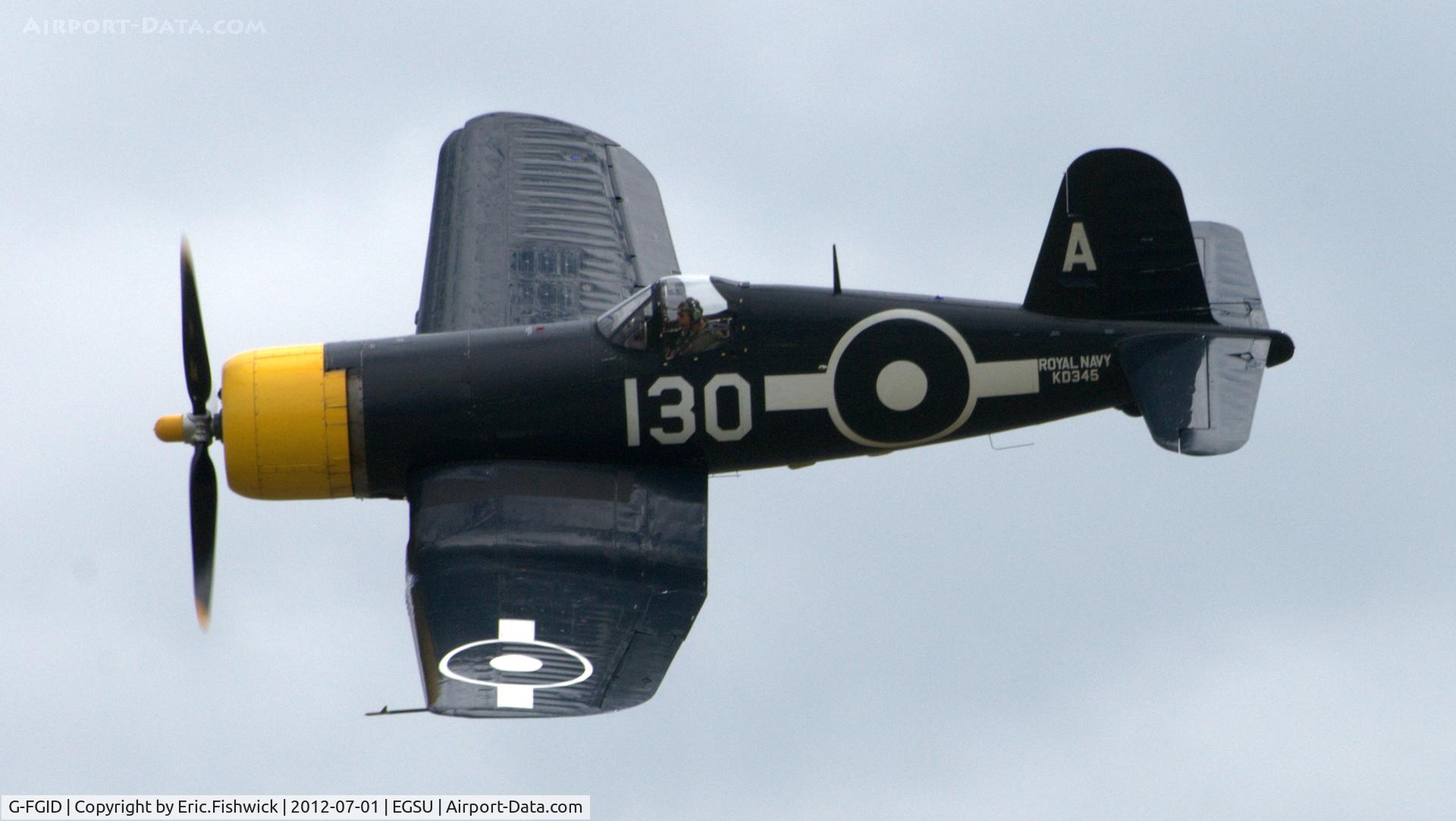 G-FGID, 1945 Goodyear FG-1D Corsair C/N 3111, 41. KD345 at another excellent Flying Legends Air Show (July 2012.)