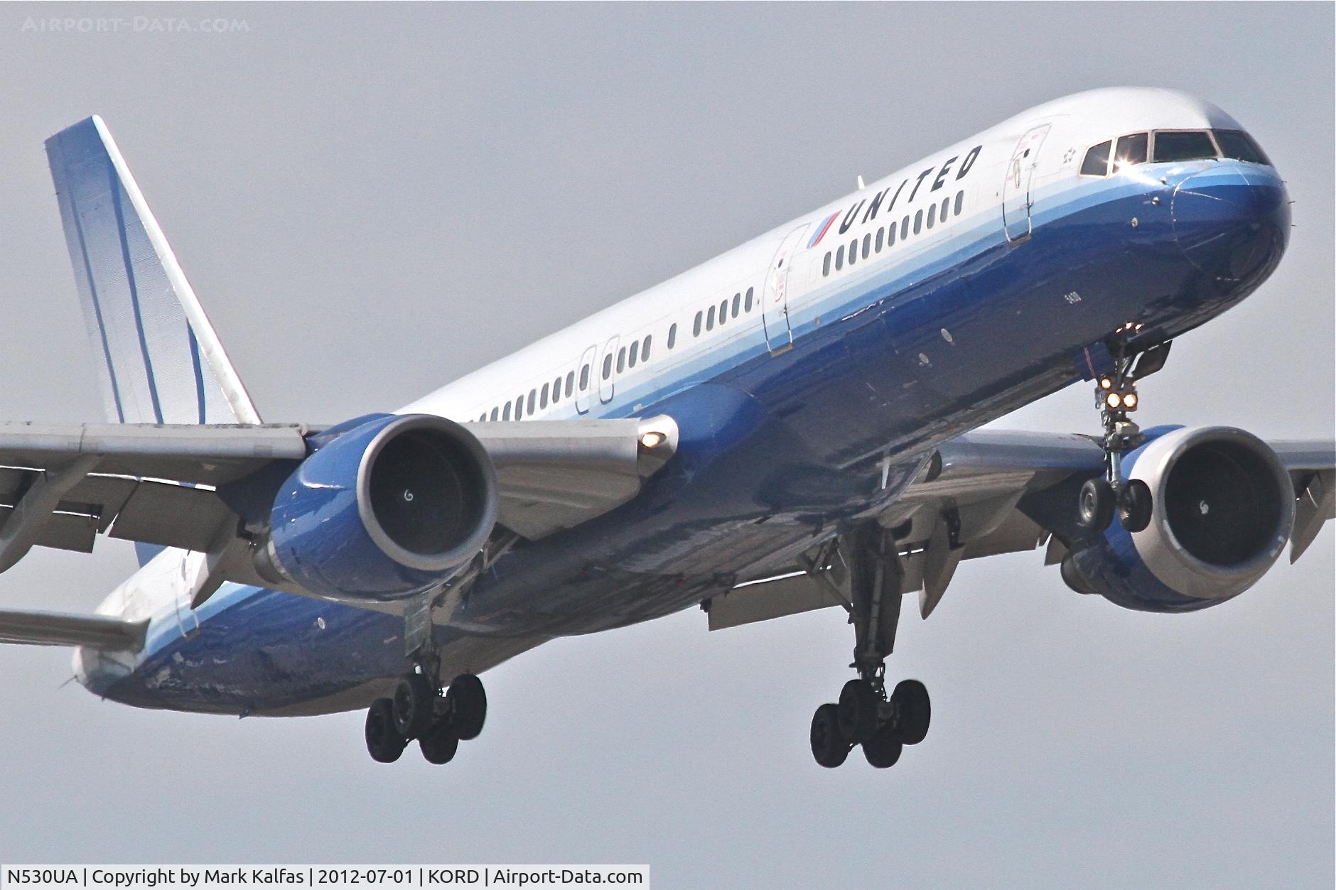 N530UA, 1991 Boeing 757-222 C/N 25043, United Airlines Boeing 757-222, UAL222 arriving from Denver, CO/KDEN, RWY 14R approach at O'Hare.