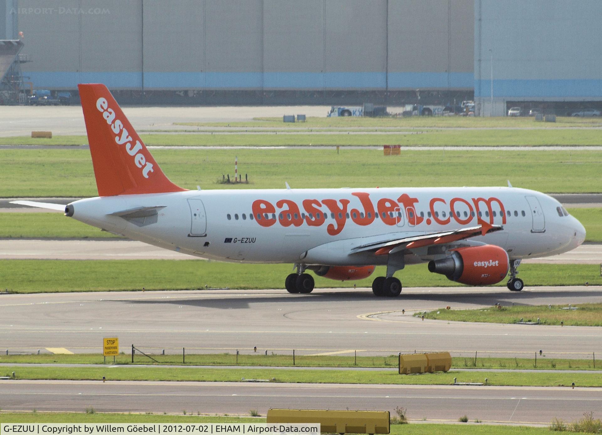 G-EZUU, 2011 Airbus A320-214 C/N 5150, Taxi to the runway of Schiphol Airport