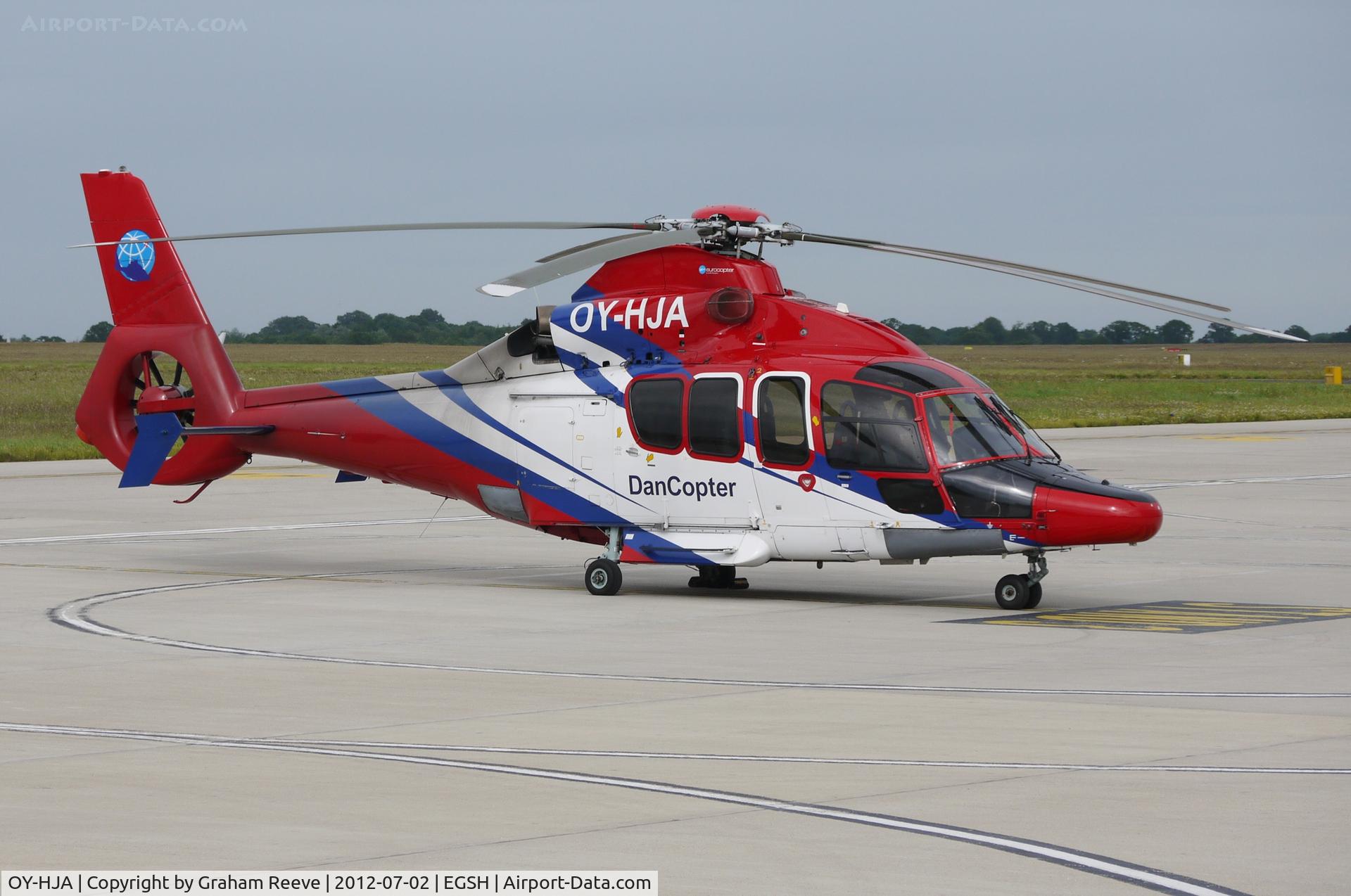 OY-HJA, 2009 Eurocopter EC-155B-1 C/N 6828, Parked at Norwich.