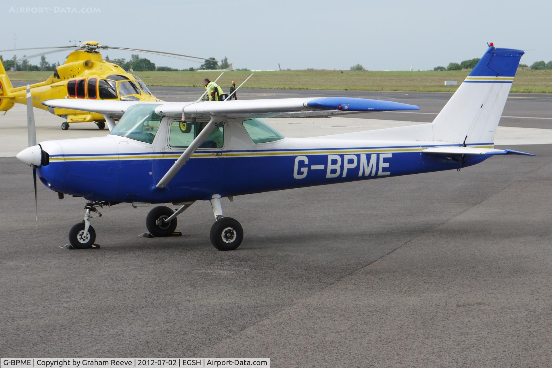 G-BPME, 1982 Cessna 152 C/N 152-85585, Parked at Norwich.