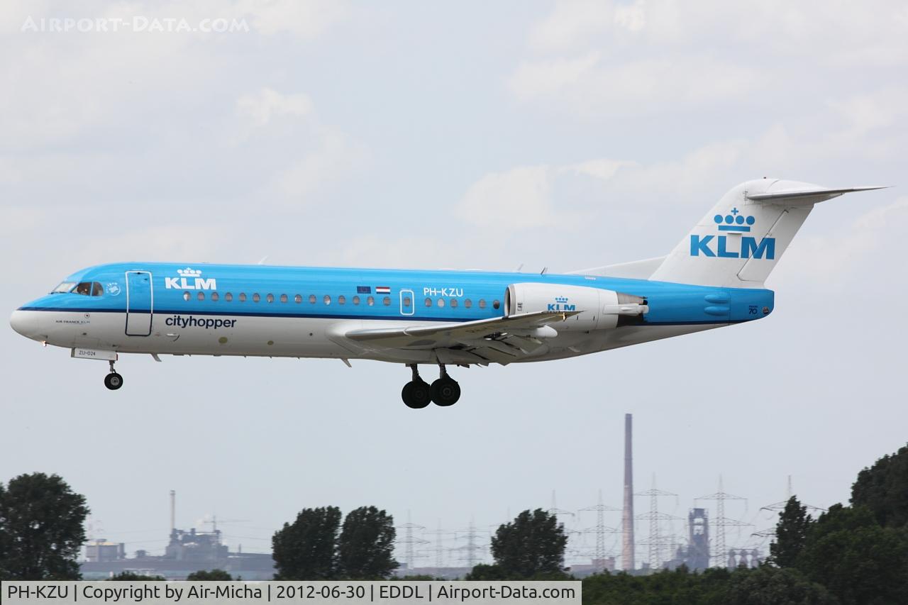 PH-KZU, 1995 Fokker 70 (F-28-0070) C/N 11543, KLM Cityhopper, Fokker F70, CN: 11543