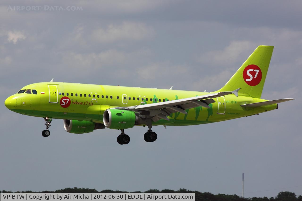 VP-BTW, 1999 Airbus A319-114 C/N 1090, S7 Airlines, Airbus A319-114, CN: 1090