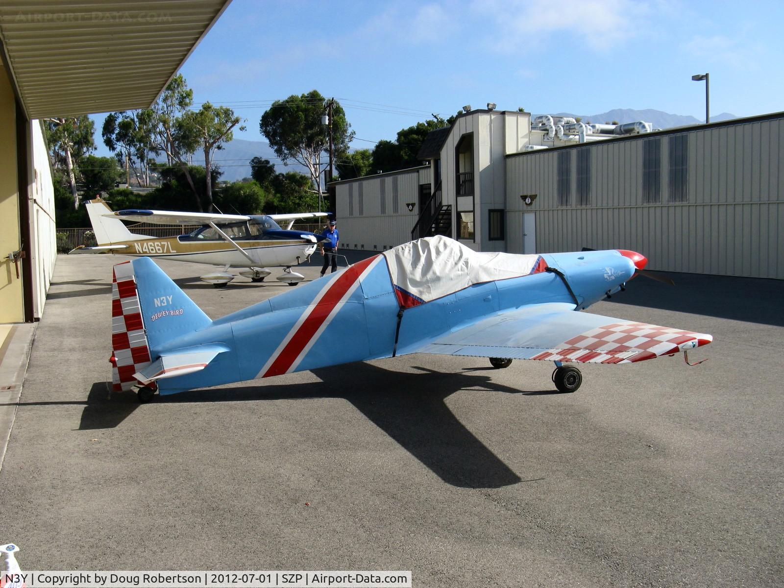 N3Y, 1961 LeVier Cosmic Wind C/N 1, 1961 Dewey 1 'DeweyBird' SUPER COSMIC WIND racer, Lycoming O-320, long name for short plane scratch-built in 5,000 hours-better view of wing planform