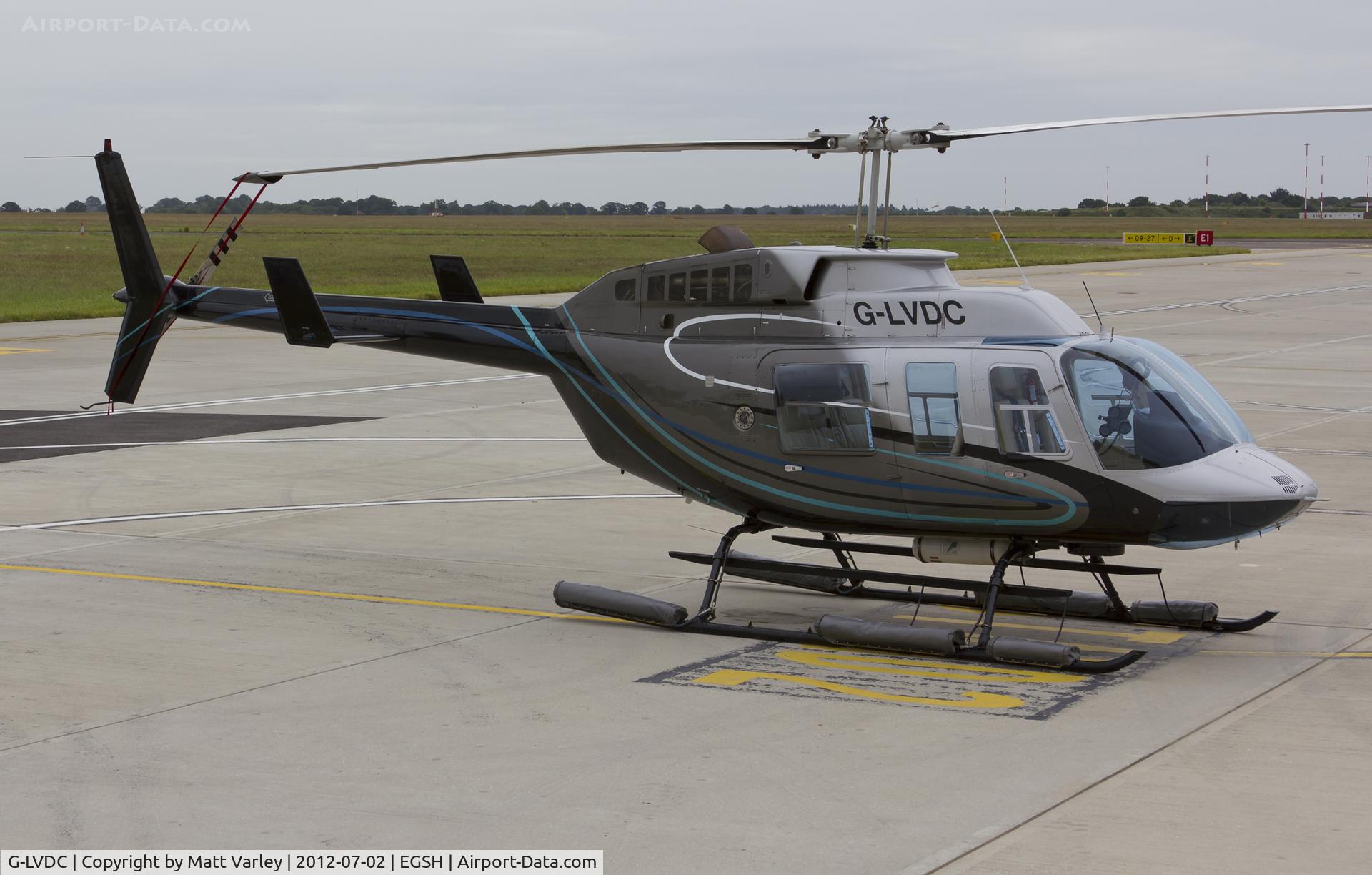 G-LVDC, 1989 Bell 206L-3 LongRanger III C/N 51300, Sat on stand at SaxonAir.