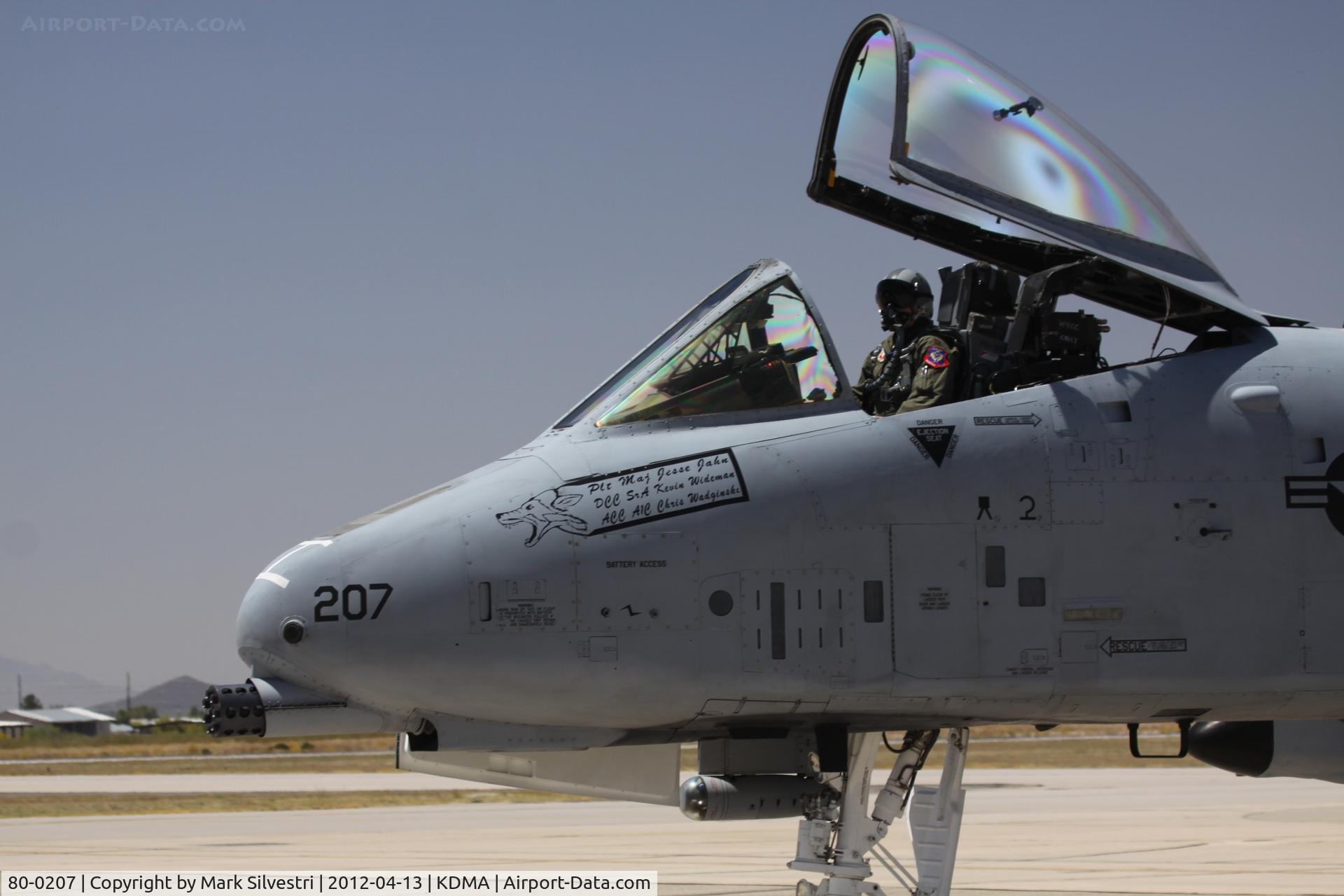 80-0207, 1980 Fairchild Republic A-10A Thunderbolt II C/N A10-0557, Davis Monthan Airshow Practice Day