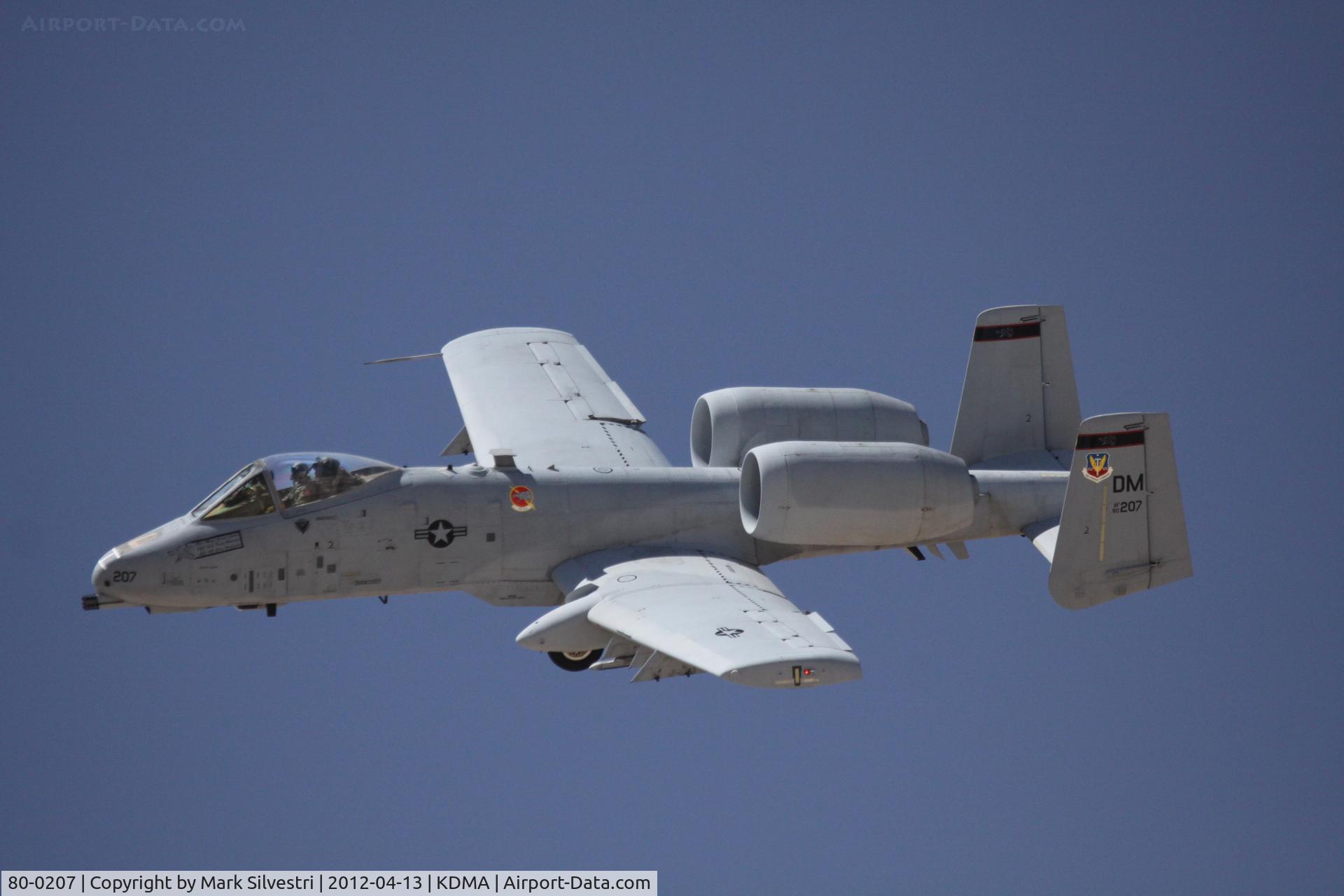 80-0207, 1980 Fairchild Republic A-10A Thunderbolt II C/N A10-0557, Davis Monthan Airshow Practice Day
