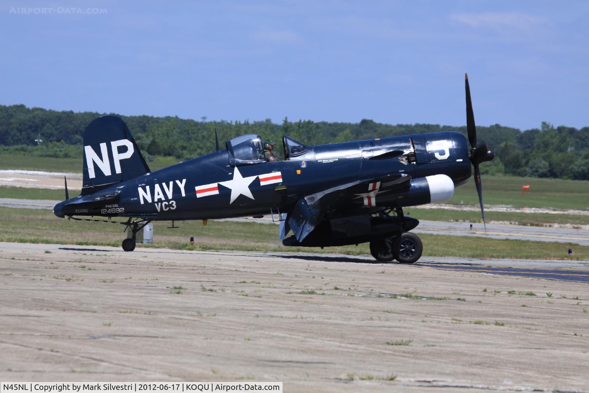 N45NL, 1951 Vought F4U-5NL Corsair C/N 124692, Quonset Pt, RI Airshow 2012