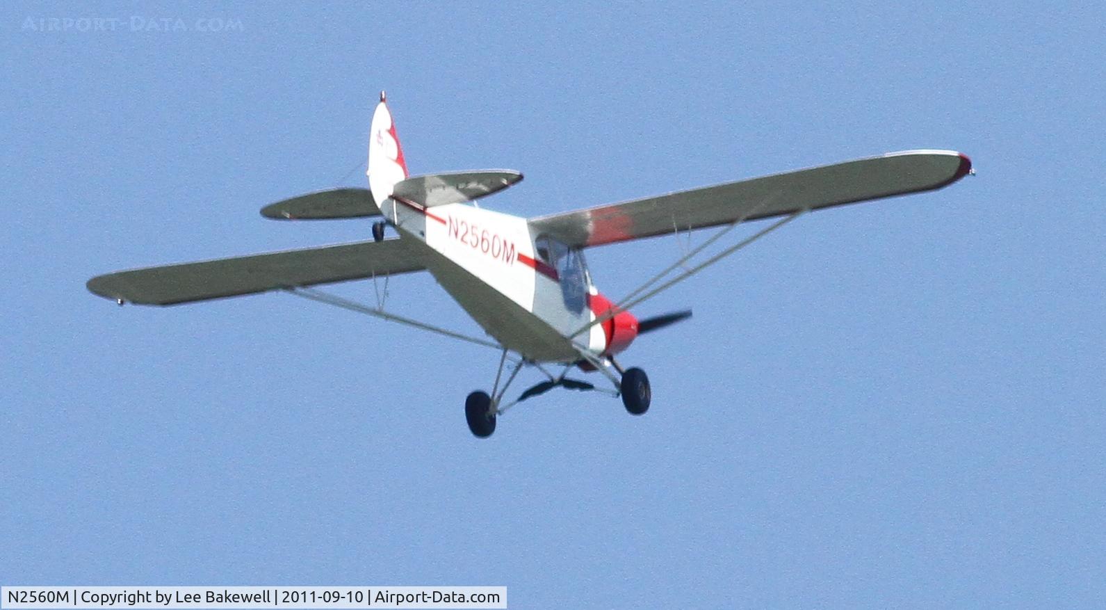 N2560M, 1946 Piper PA-12 Super Cruiser C/N 12-936, Photo taken while aircraft was operating over Forest Lake, MN