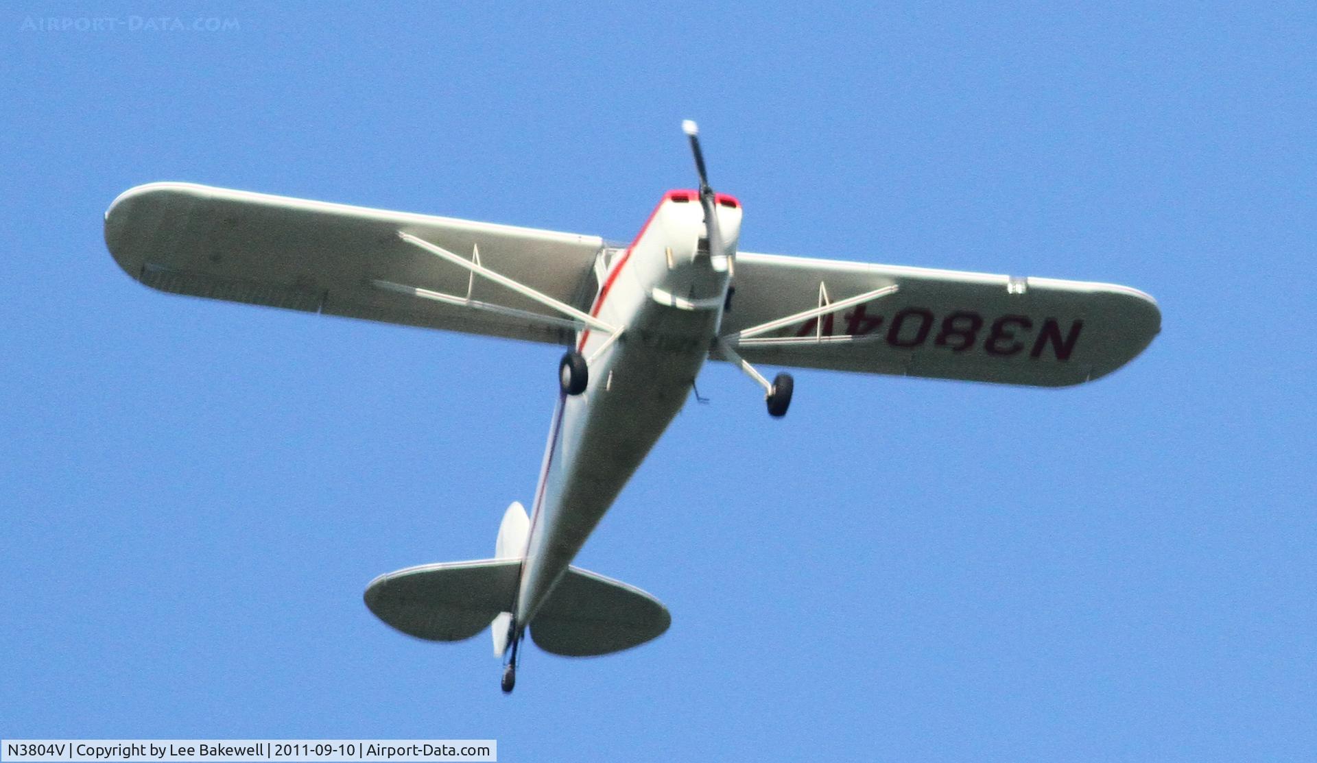 N3804V, 1948 Cessna 170 C/N 18662, Photo taken while aircraft was operating over Forest Lake, MN