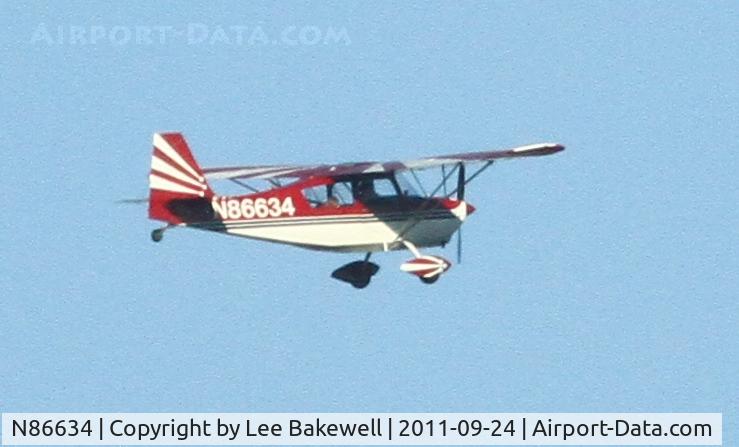 N86634, 1973 Bellanca 7ECA Citabria C/N 1012-74, Photo taken while aircraft was operating over Forest Lake, MN