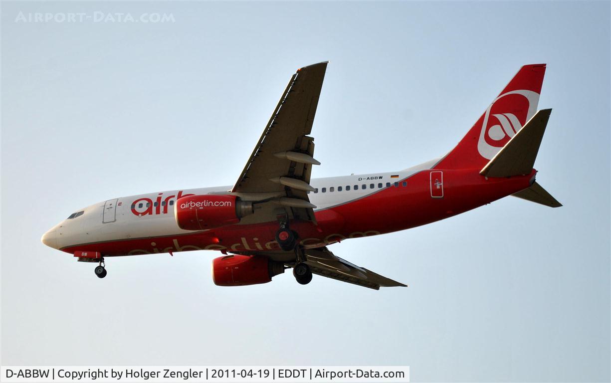 D-ABBW, 2002 Boeing 737-76Q C/N 30642, Coming down to TXL......