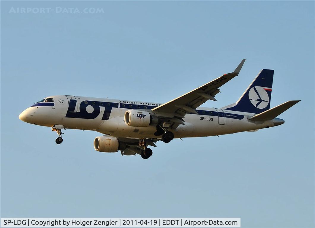 SP-LDG, 2005 Embraer 170ST (ERJ-170-100ST) C/N 17000065, Final approach of the morning link from Warsaw.