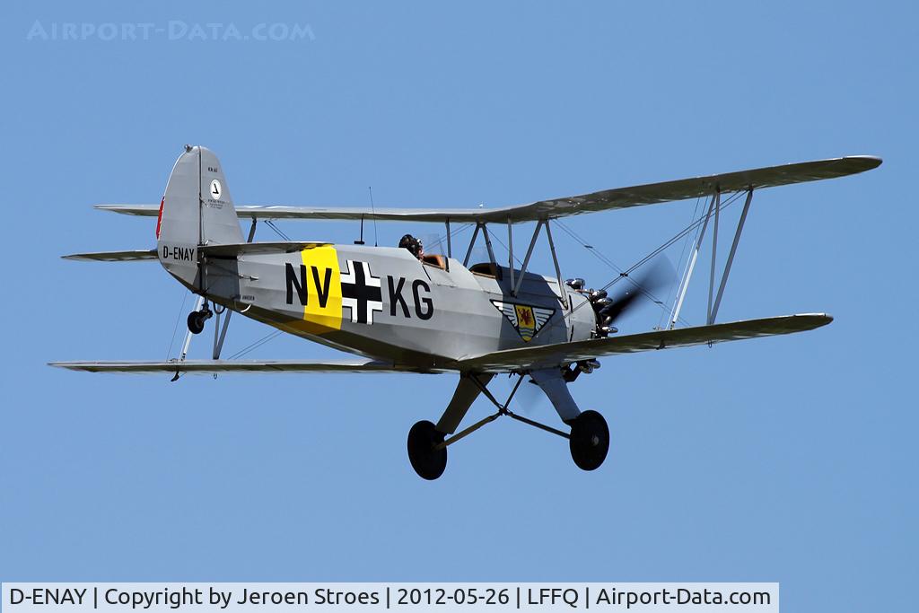 D-ENAY, 1940 Focke-Wulf Sk12 Stieglitz (Fw-44J) C/N 45, visitor at the annual air show at LFFQ