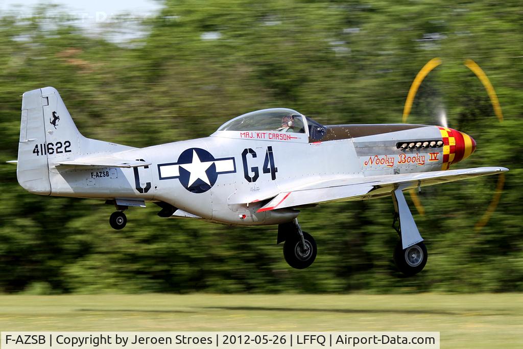 F-AZSB, 1944 North American P-51D Mustang C/N 122-40967, visitor at the annual airshow at LFFQ