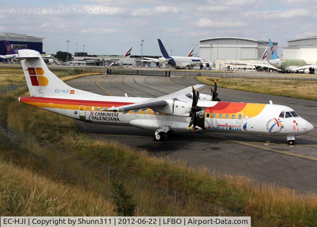 EC-HJI, 1998 ATR 72-212A C/N 562, Returned to lessor and stored at Latecoere Aeroservices facility for maintenance...