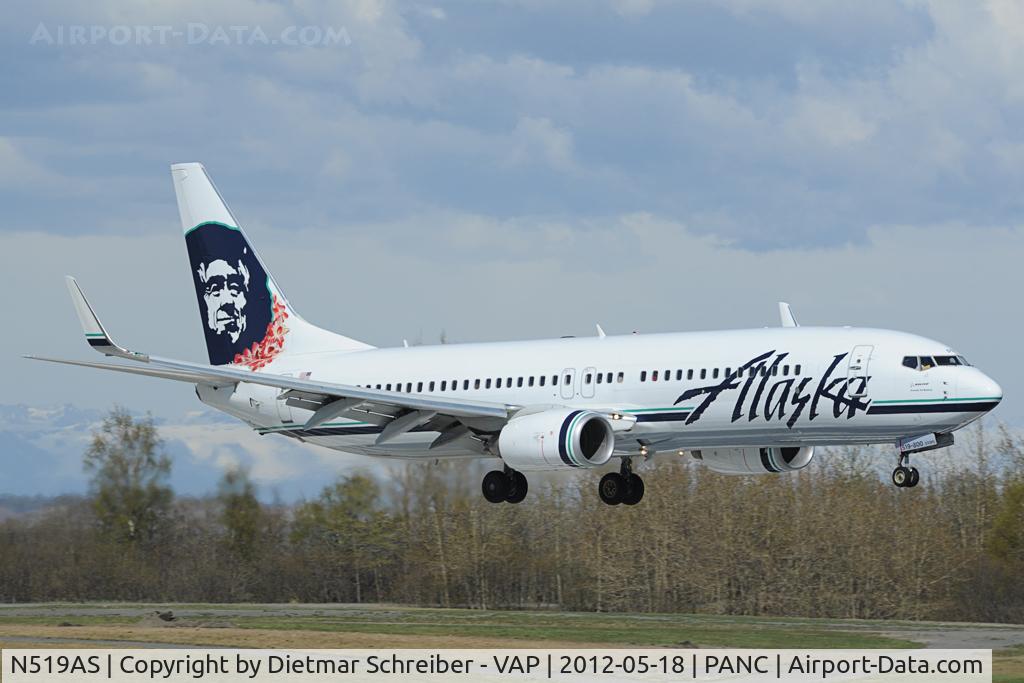 N519AS, 2009 Boeing 737-890 C/N 36482, Alaska Airlines Boeing 737-800