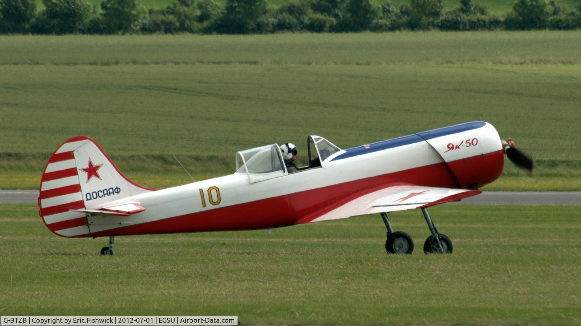 G-BTZB, 1980 Yakovlev Yak-50 C/N 801810, 2. G-BTZB at another excellent Flying Legends Air Show (July 2012.)