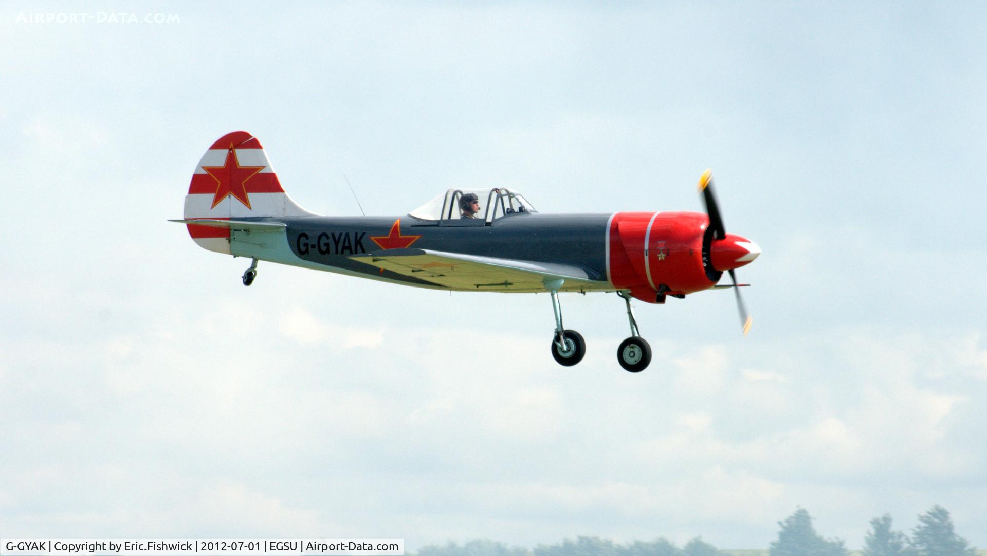 G-GYAK, 1985 Yakovlev Yak-50 C/N 852905, 4. G-GYAK at another excellent Flying Legends Air Show (July 2012.)