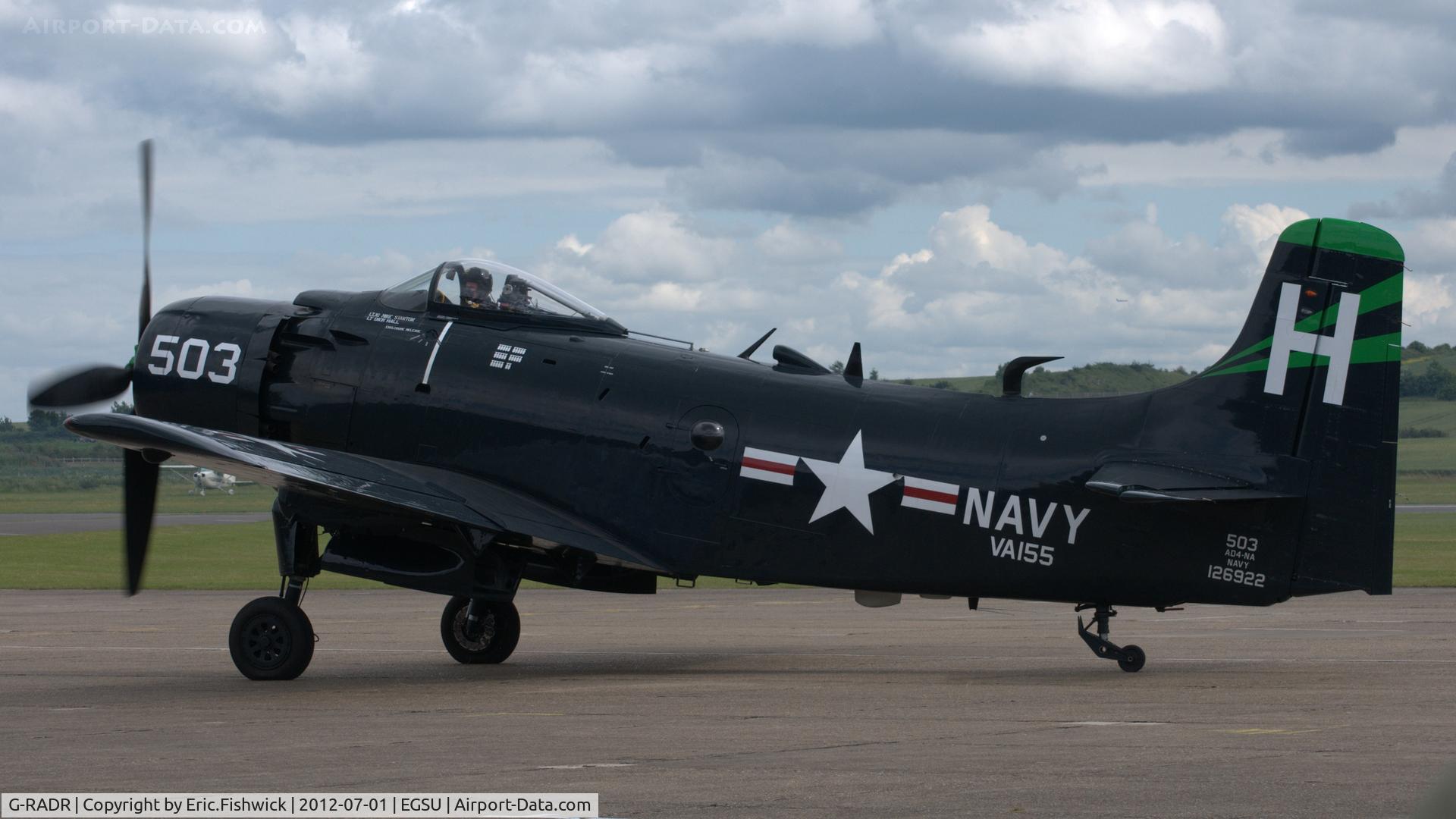 G-RADR, 1948 Douglas A-1D Skyraider (AD-4NA) C/N 7722, 1. 126922 at another excellent Flying Legends Air Show (July 2012.)