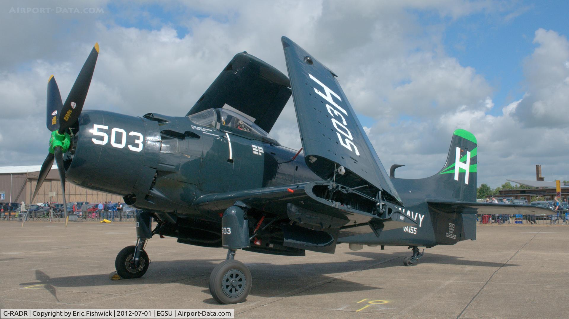 G-RADR, 1948 Douglas A-1D Skyraider (AD-4NA) C/N 7722, 3. 146922 at another excellent Flying Legends Air Show (July 2012.)