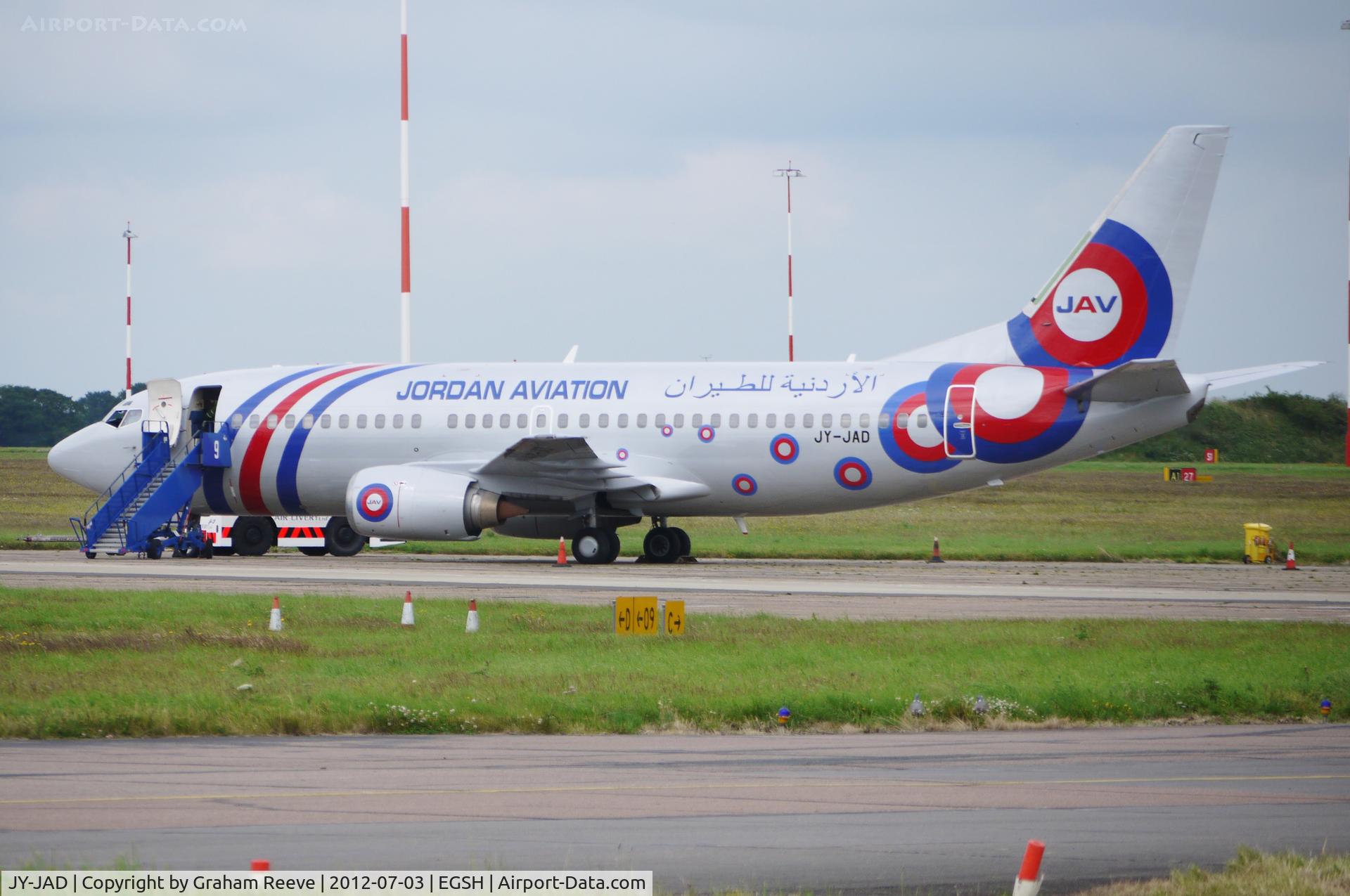 JY-JAD, 1990 Boeing 737-322 C/N 24662, Freshly painted.