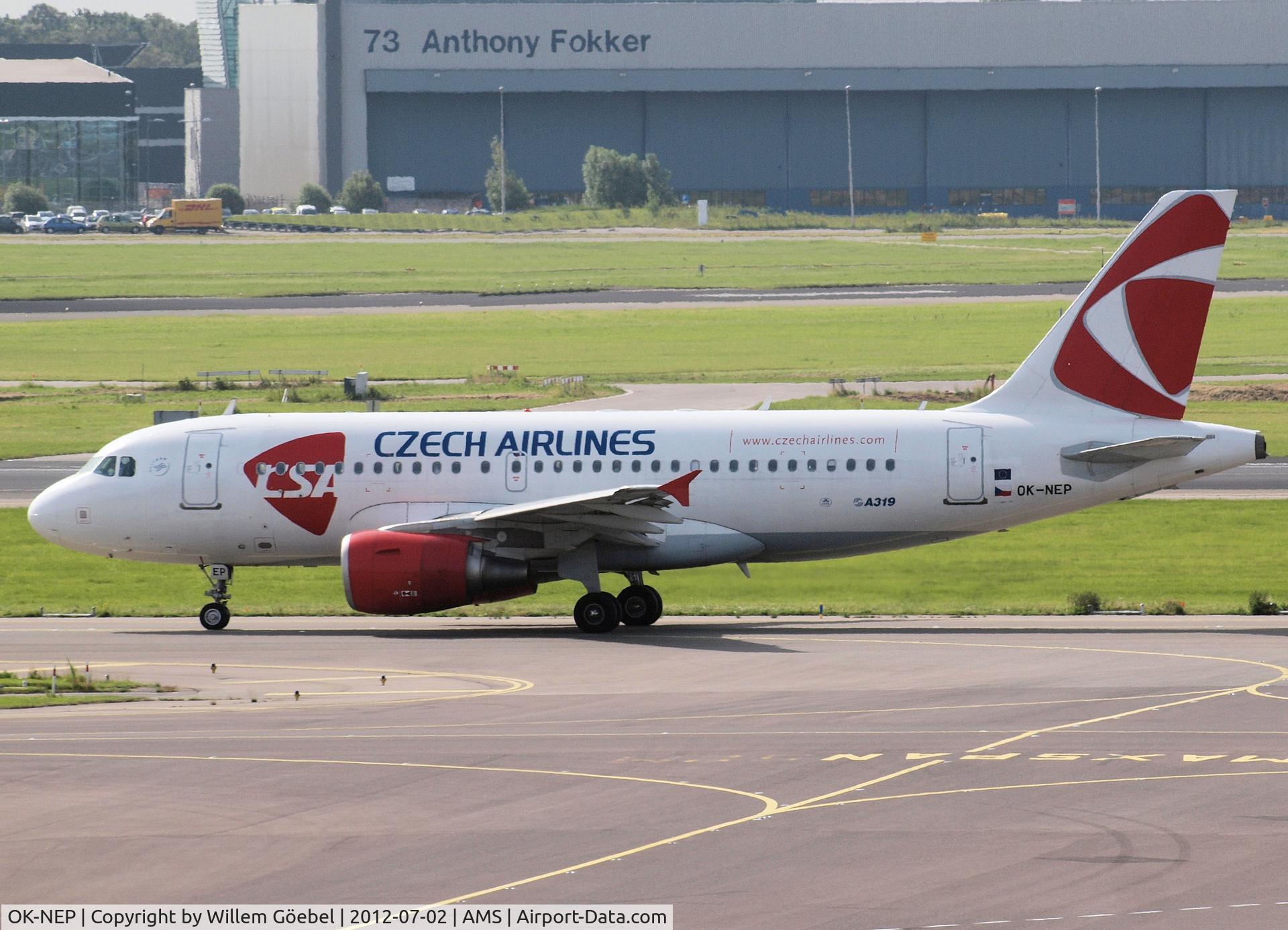 OK-NEP, 2008 Airbus A319-111 C/N 3660, Taxi to runway 24 of Schiphol Airport