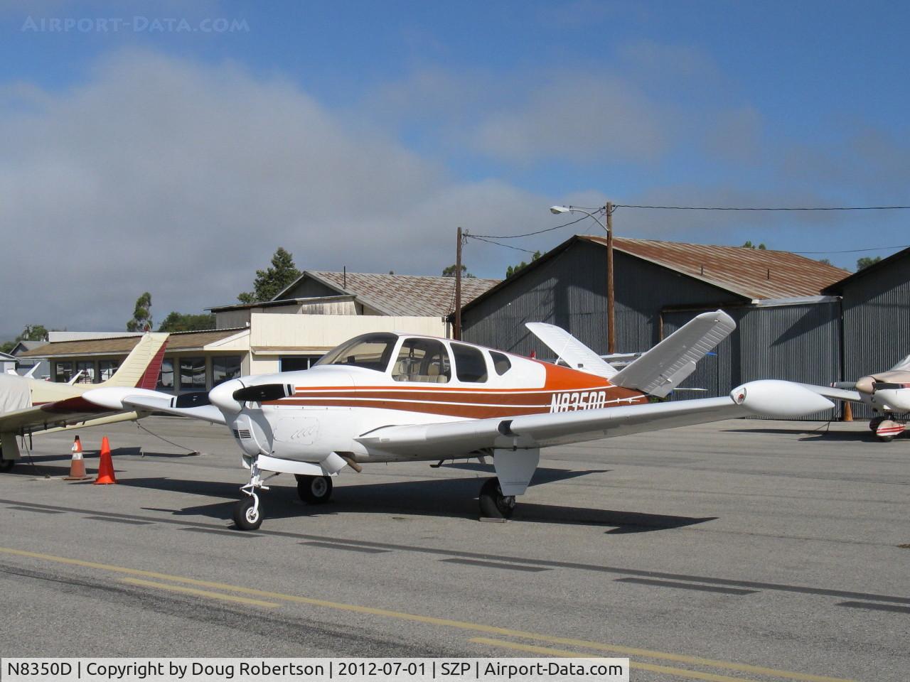 N8350D, 1958 Beech J35 Bonanza C/N D-5444, 1958 Beech J35 BONANZA, Continental IO-470-C 250 Hp, J model first Bonanza with fuel injection, tip tanks mod. Original price: $24,300 faf. 396 built.