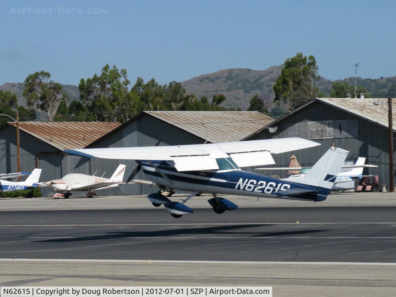 N6261S, 1967 Cessna 150G C/N 15067061, 1967 Cessna 150G, Continental O-200 100 Hp, landing Rwy 22