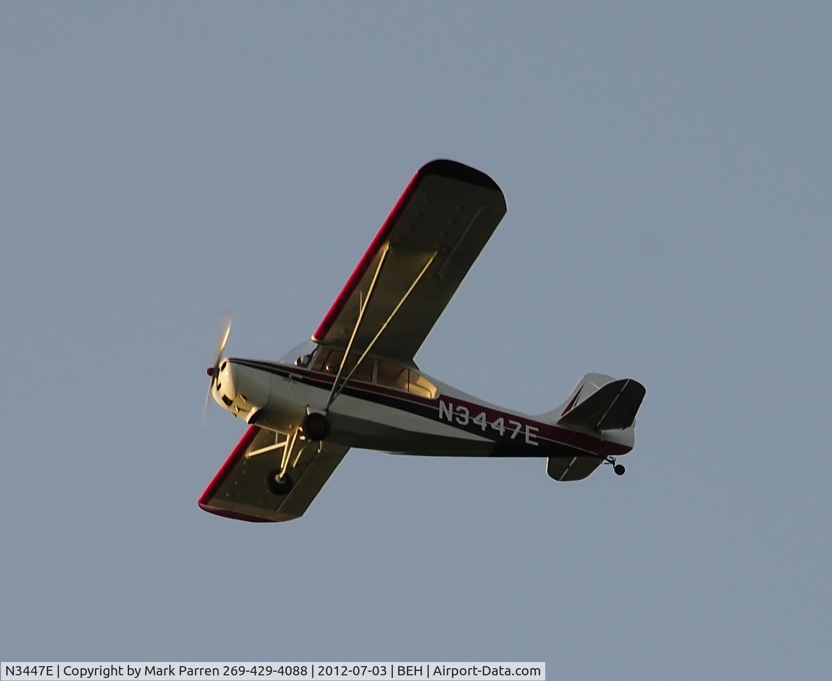 N3447E, 1947 Champion 7AC C/N 7AC-6842, Dusk flight