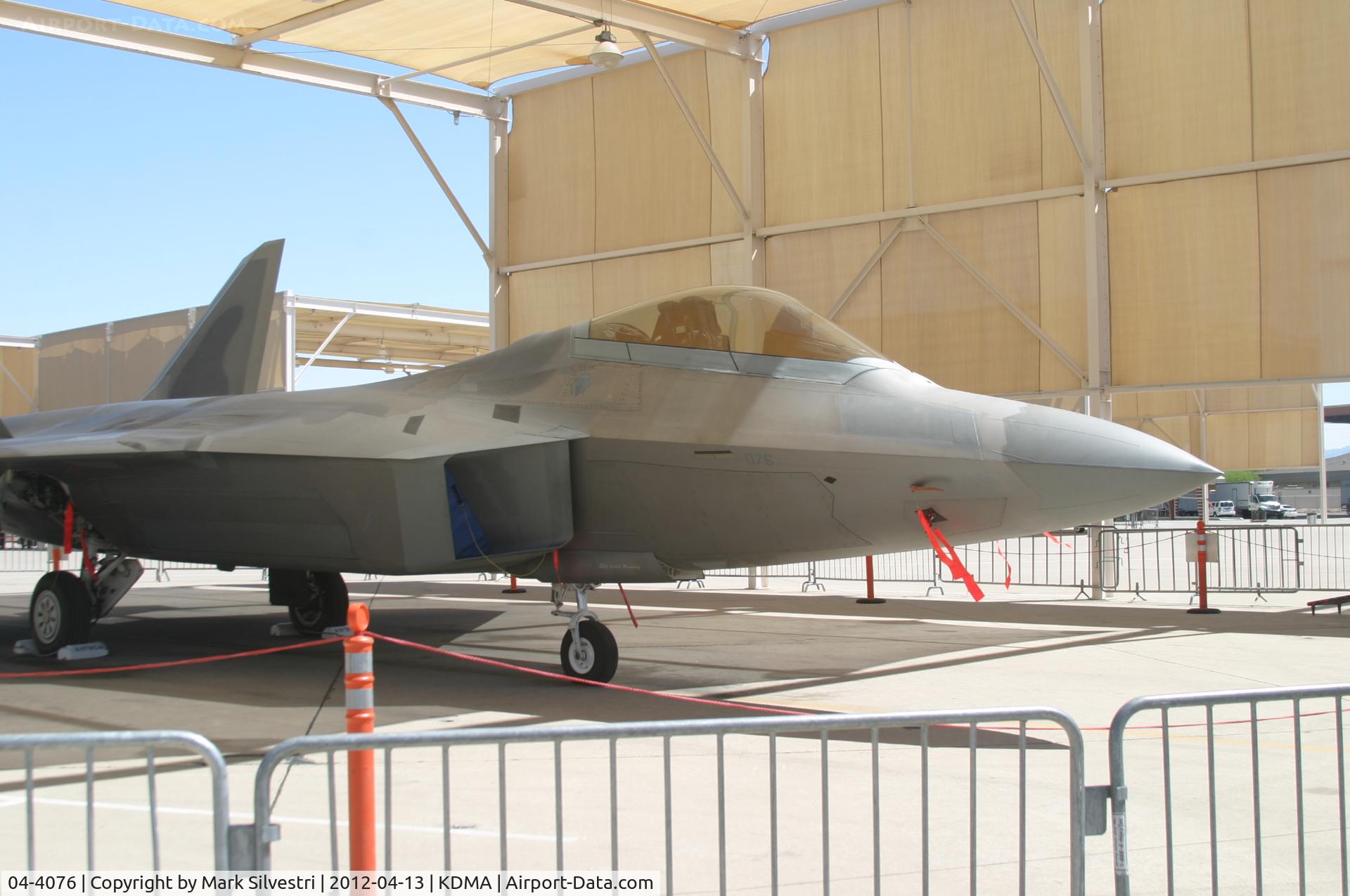 04-4076, Lockheed Martin F-22A Raptor C/N 4076, Davis Monthan Airshow Practice Day
