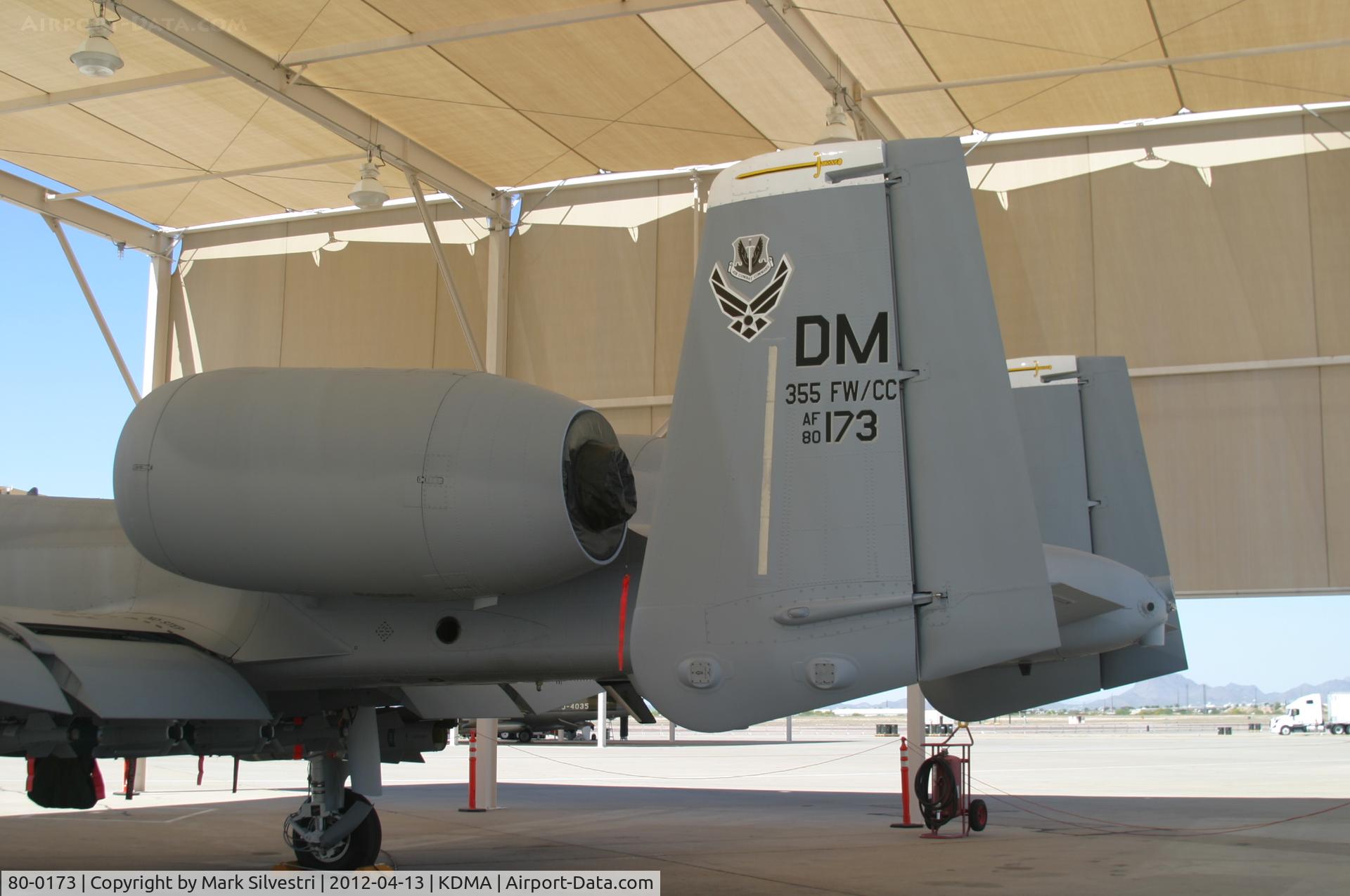 80-0173, 1980 Fairchild Republic OA-10A Thunderbolt II C/N A10-0523, Davis Monthan Airshow Practice Day